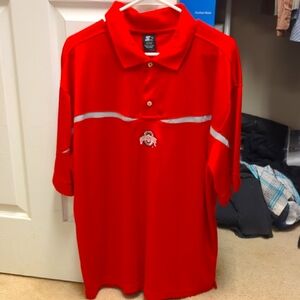 Ohio State Red Polo Shirt with Logo